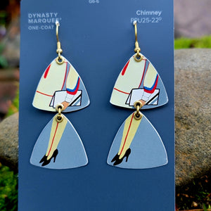 Modes 1930 Fashion Model Collection - Repurposed Tin Earrings