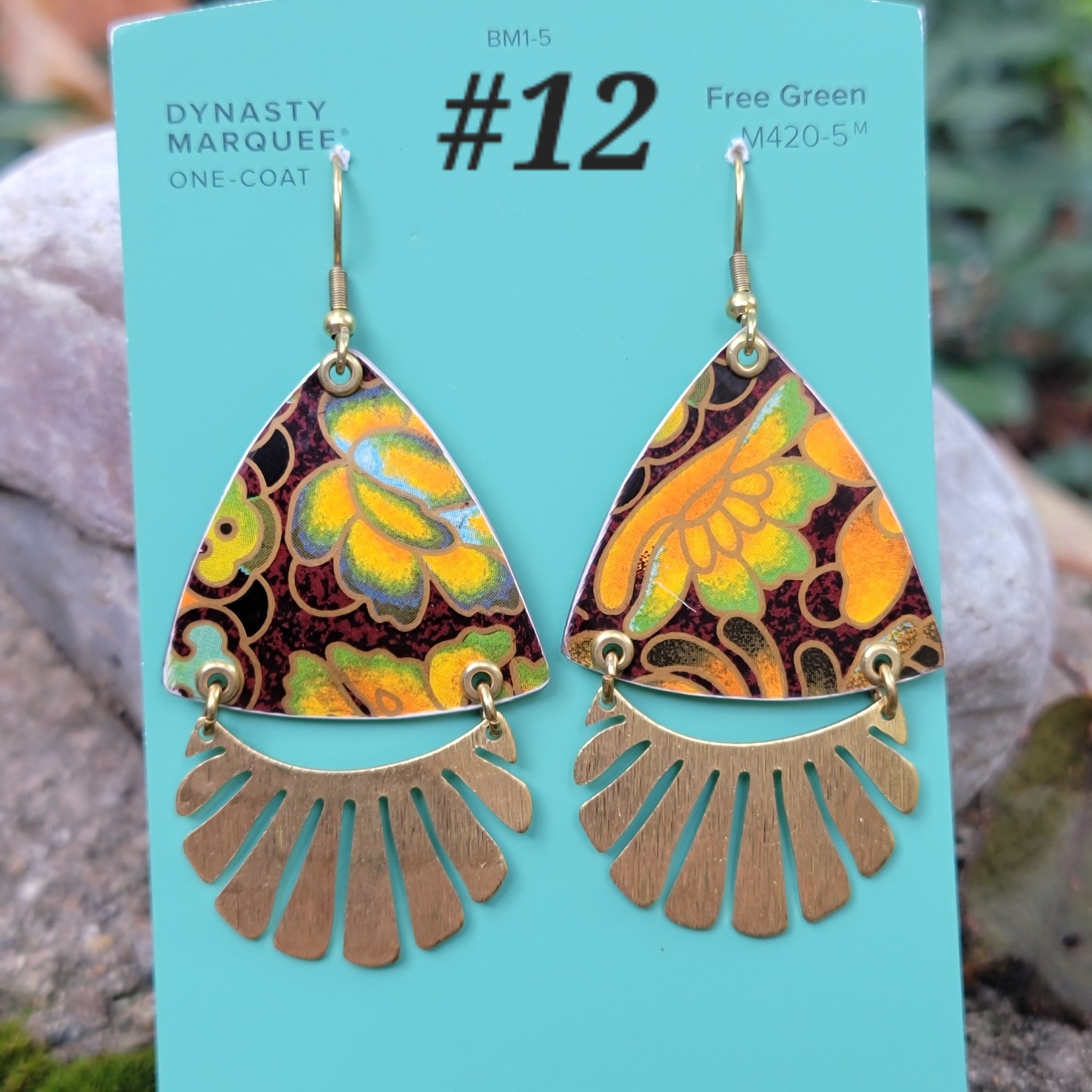 Goldenrod Harvest Collection - Repurposed Vintage Tin Earrings