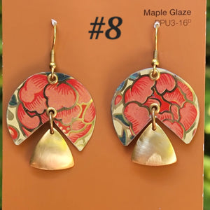 Late Summer Floral 2025 Collection - Repurposed Vintage Tin Earrings