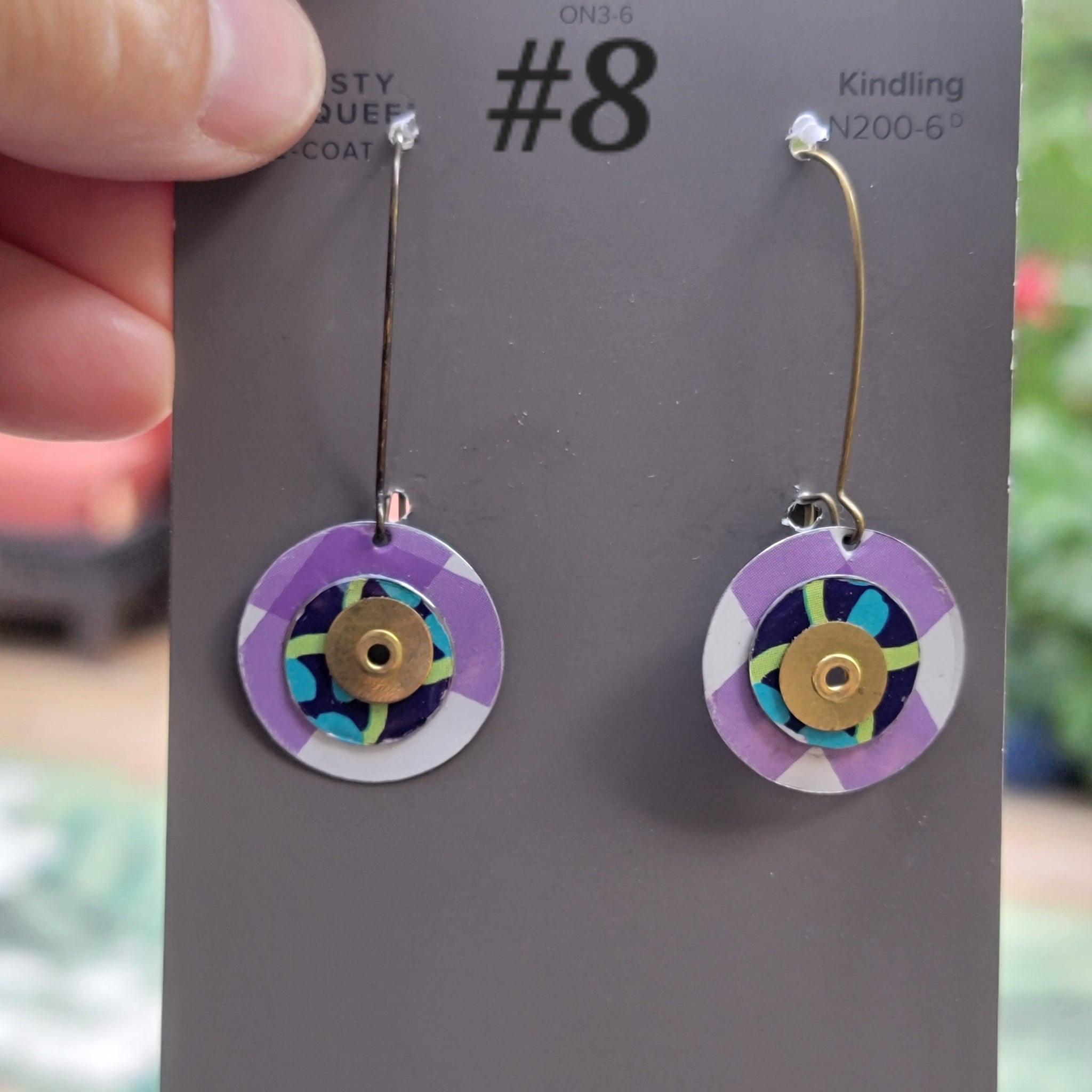 Kinetic Circles Collection - Repurposed Vintage Tin Earrings