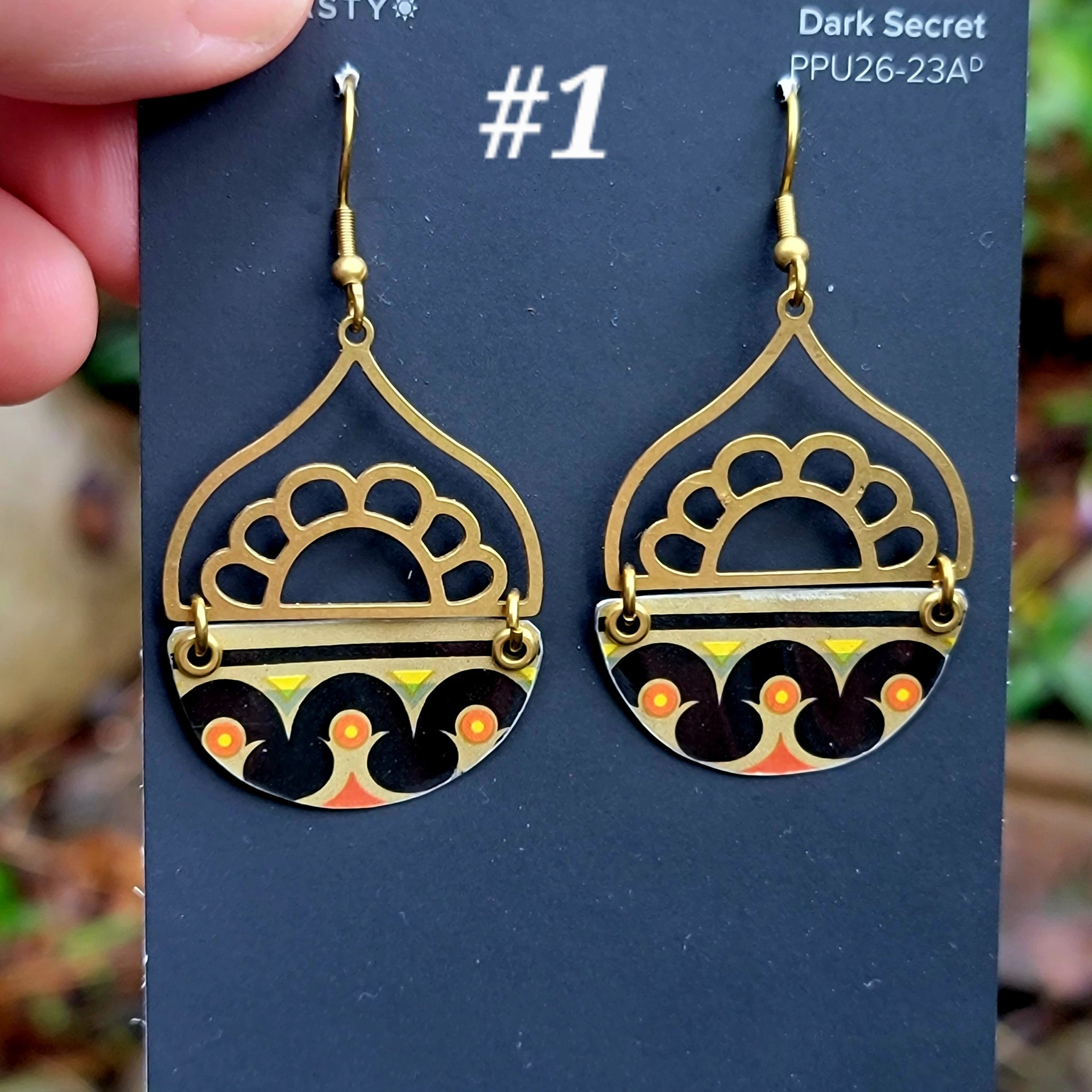 Mid Century Tea Tin Collection - Repurposed Vintage Tin Earrings