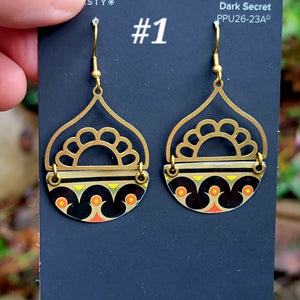 Mid Century Tea Tin Collection - Repurposed Vintage Tin Earrings