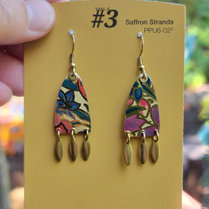 Late Summer Floral 2025 Collection - Repurposed Vintage Tin Earrings