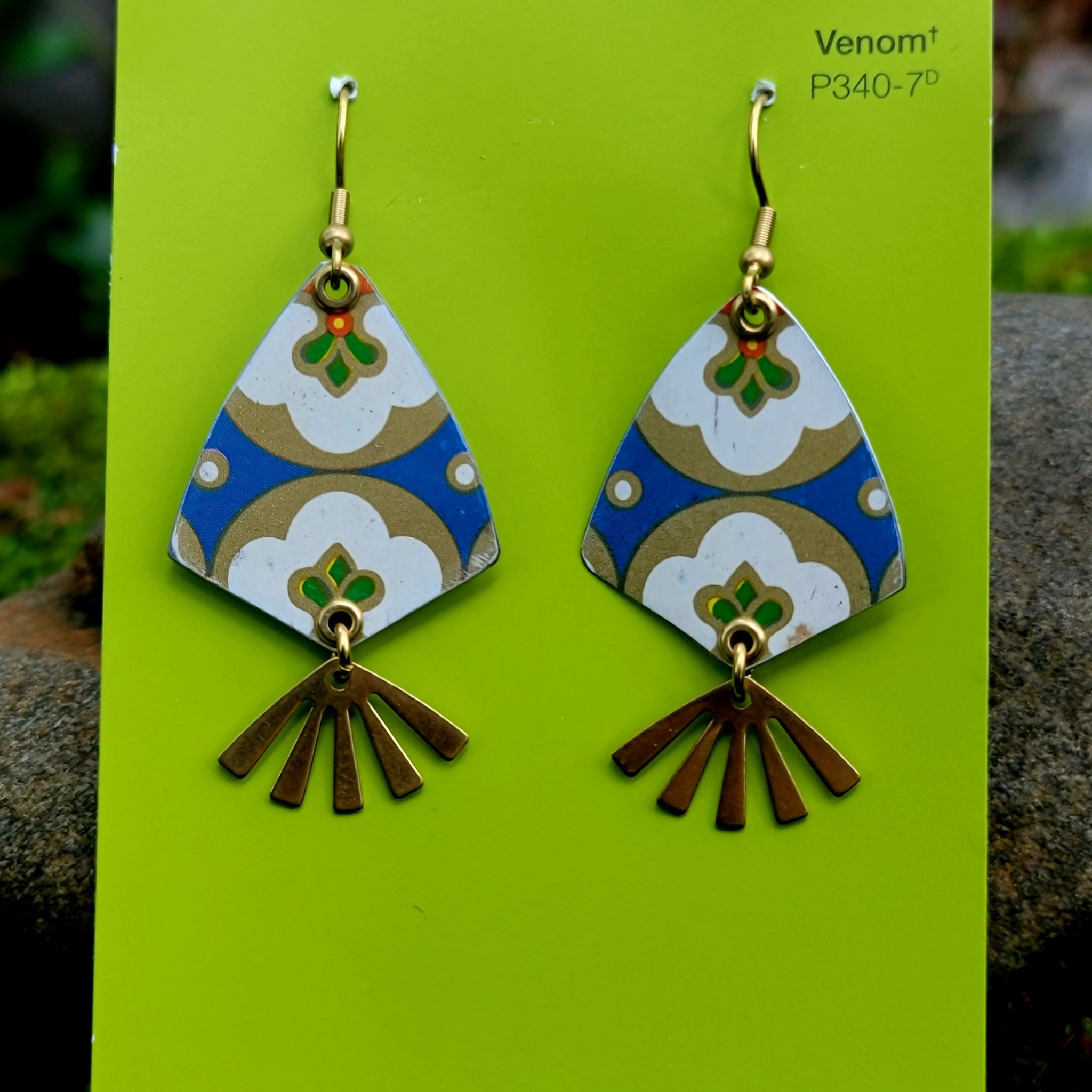 Mid Century Tea Tin Collection - Repurposed Vintage Tin Earrings