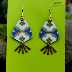 Mid Century Tea Tin Collection - Repurposed Vintage Tin Earrings