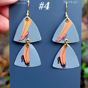 Modes 1930 Fashion Model Collection - Repurposed Tin Earrings