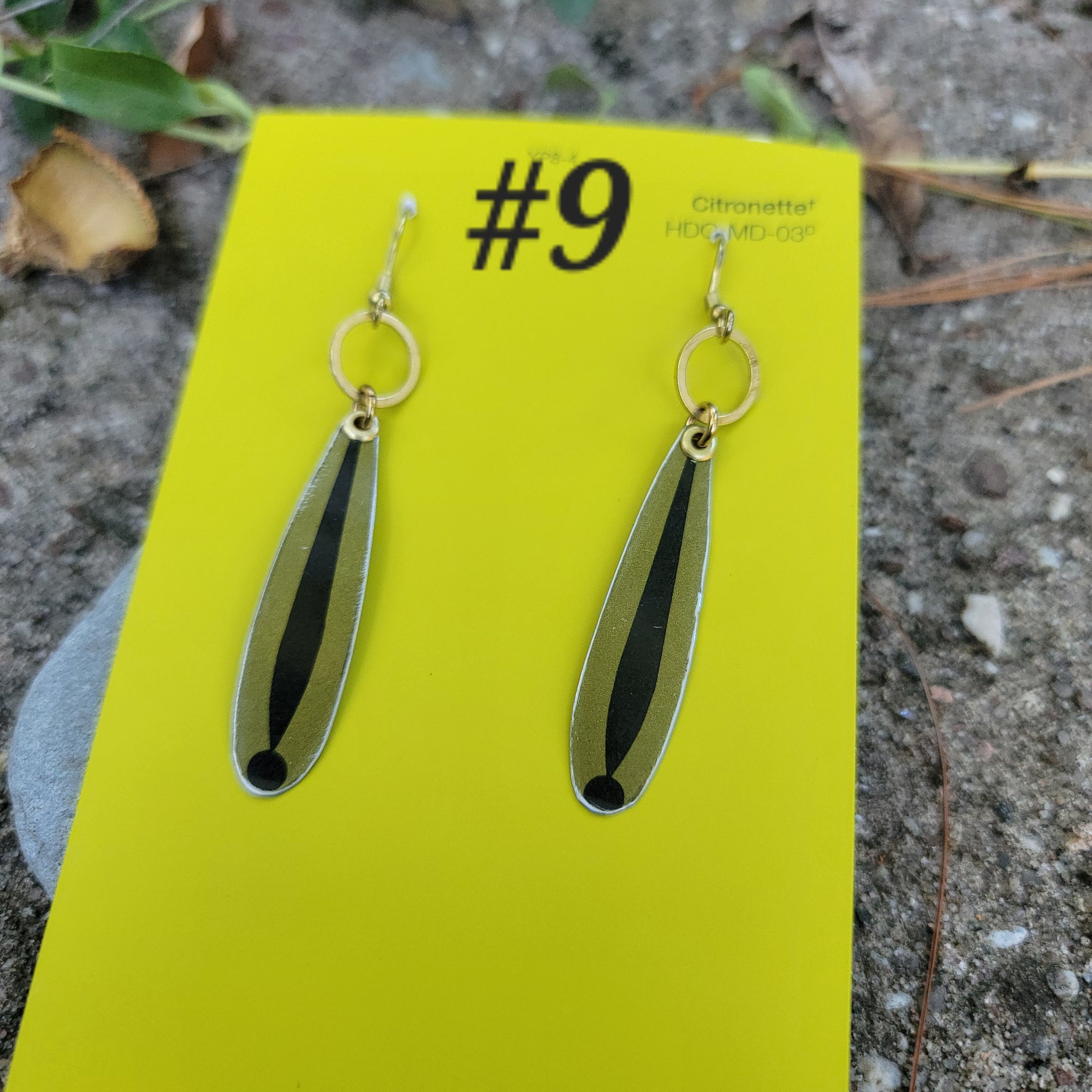 Goldenrod Harvest Collection - Repurposed Vintage Tin Earrings