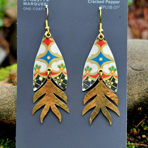 Mid Century Tea Tin Collection - Repurposed Vintage Tin Earrings