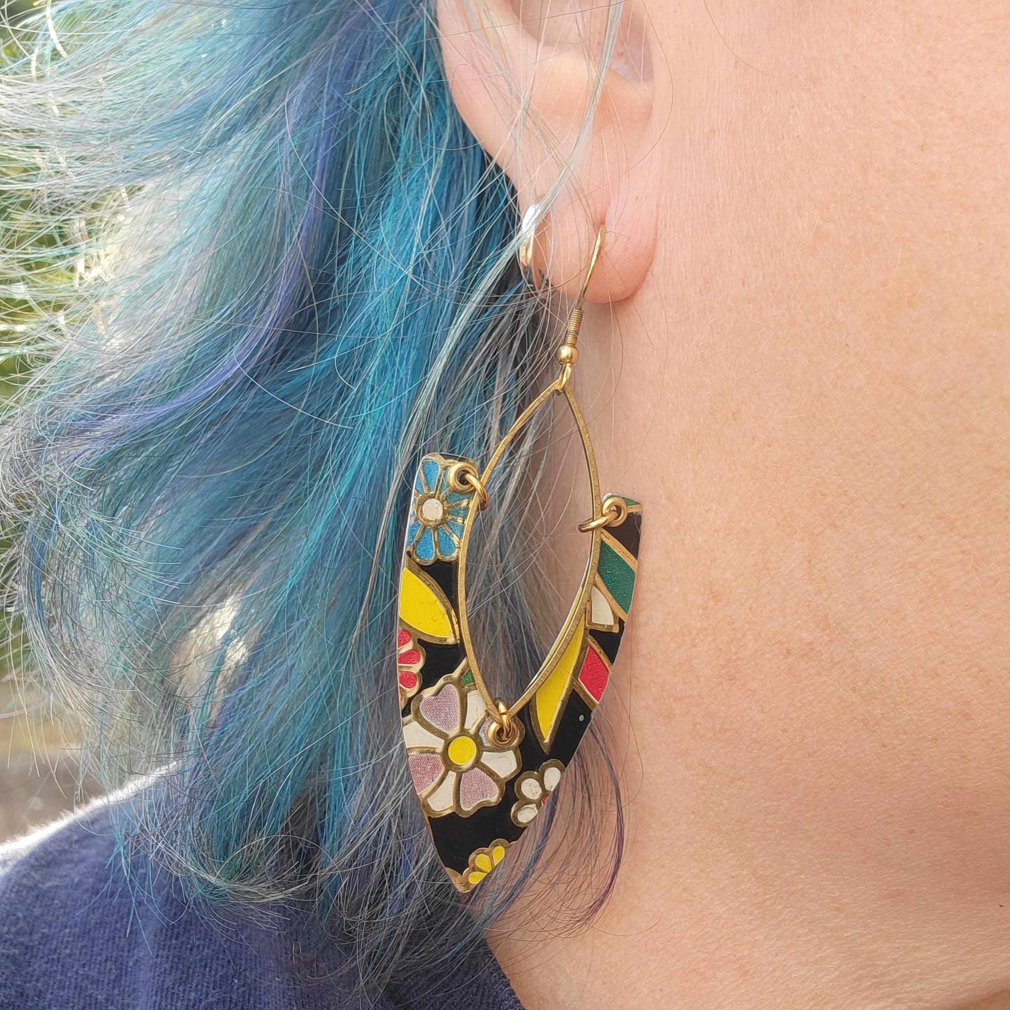 Dark Floral Collection - Repurposed Tin Jewelry