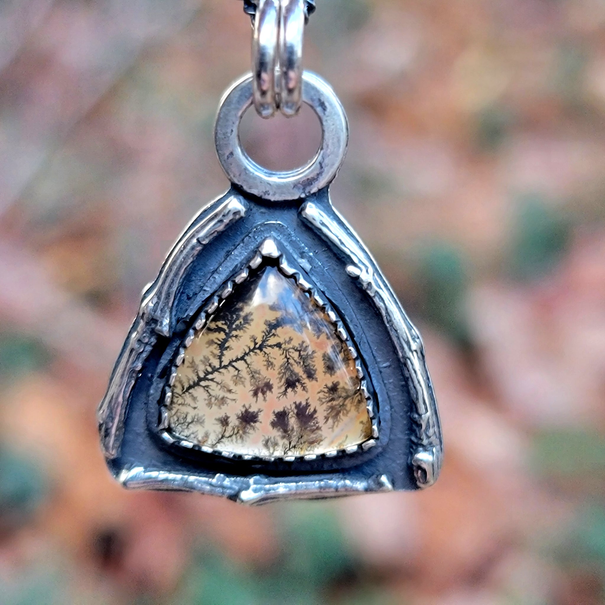 Dendritic Agate Pendant Collection in Sterling Silver