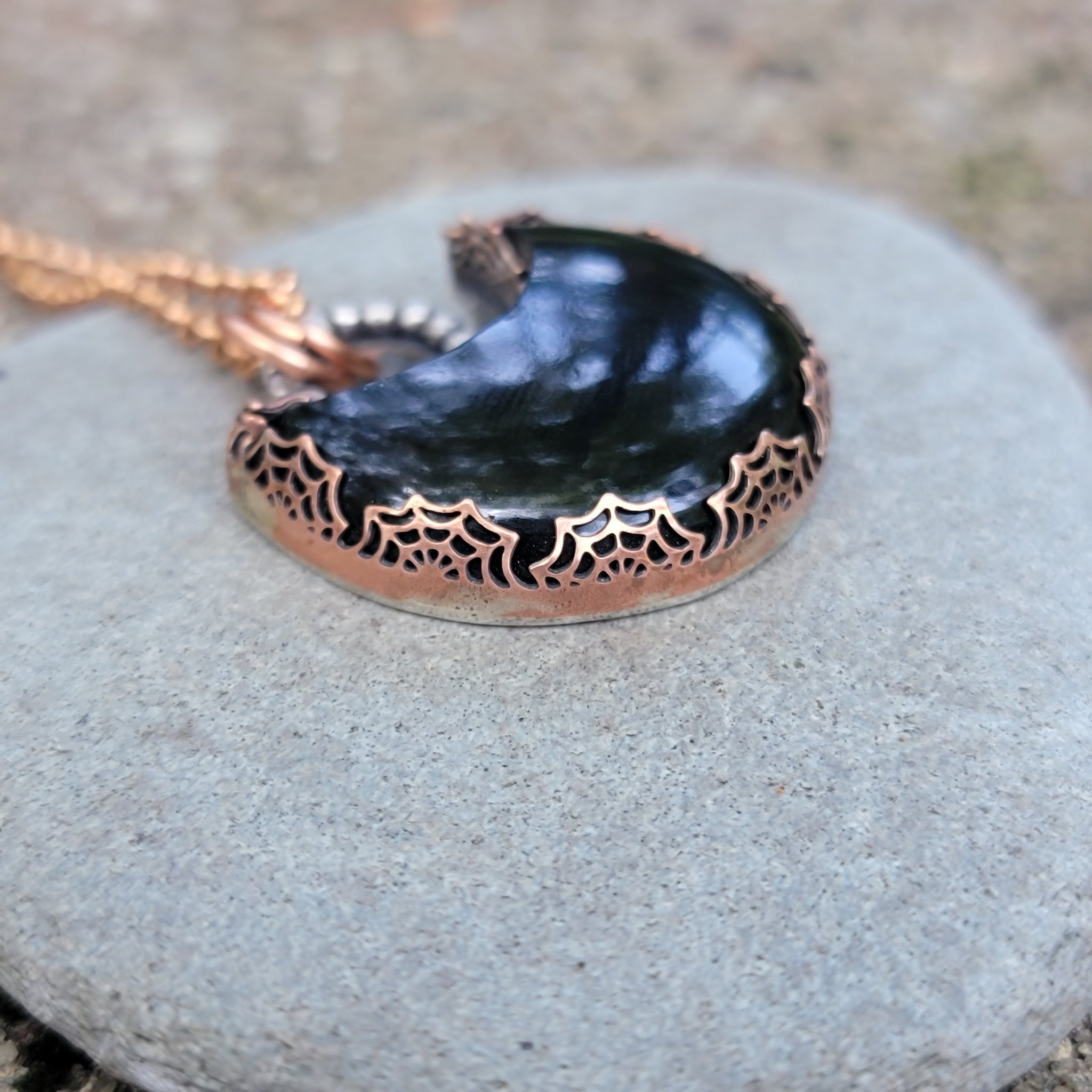 Spiderweb Bezel Pendants & Ring Halloween Collection
