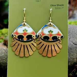 Mid Century Tea Tin Collection - Repurposed Vintage Tin Earrings