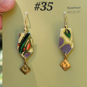 Late Summer Floral 2025 Collection - Repurposed Vintage Tin Earrings