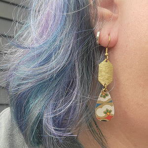 Mid Century Tea Tin Collection - Repurposed Vintage Tin Earrings