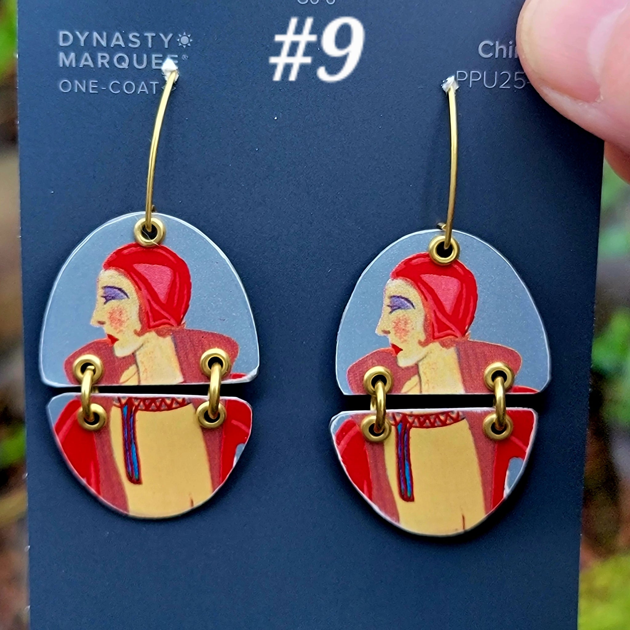 Modes 1930 Fashion Model Collection - Repurposed Tin Earrings