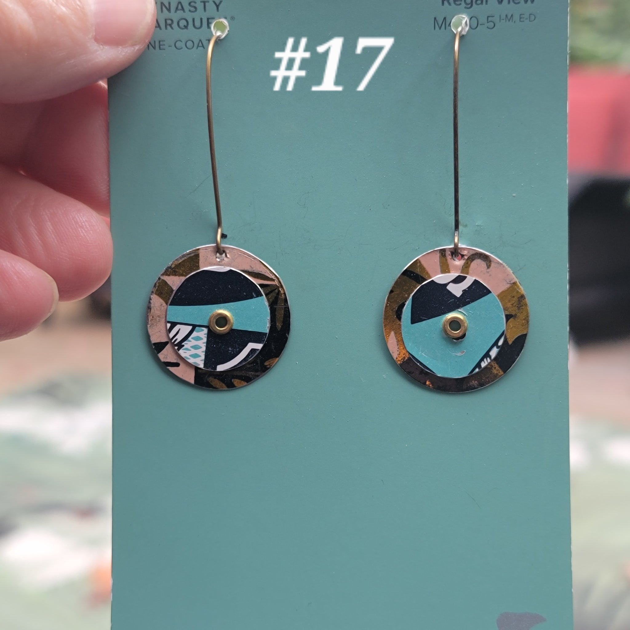Kinetic Circles Collection - Repurposed Vintage Tin Earrings