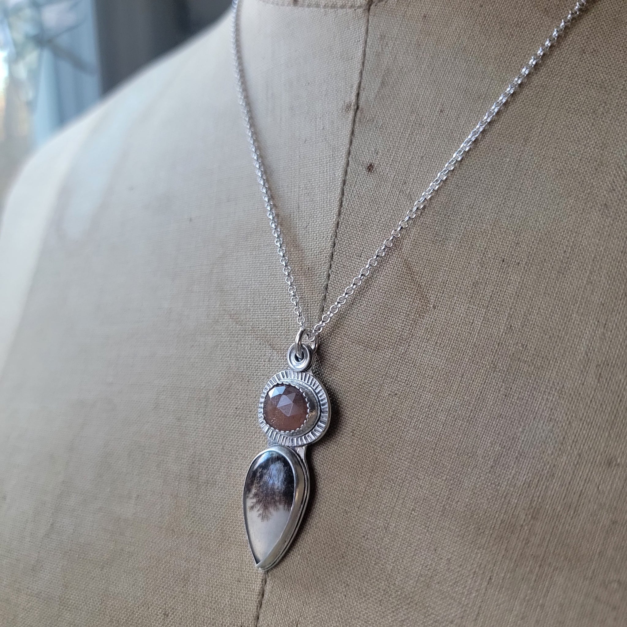 Part 2: Dendritic Agate Pendant Collection in Sterling Silver
