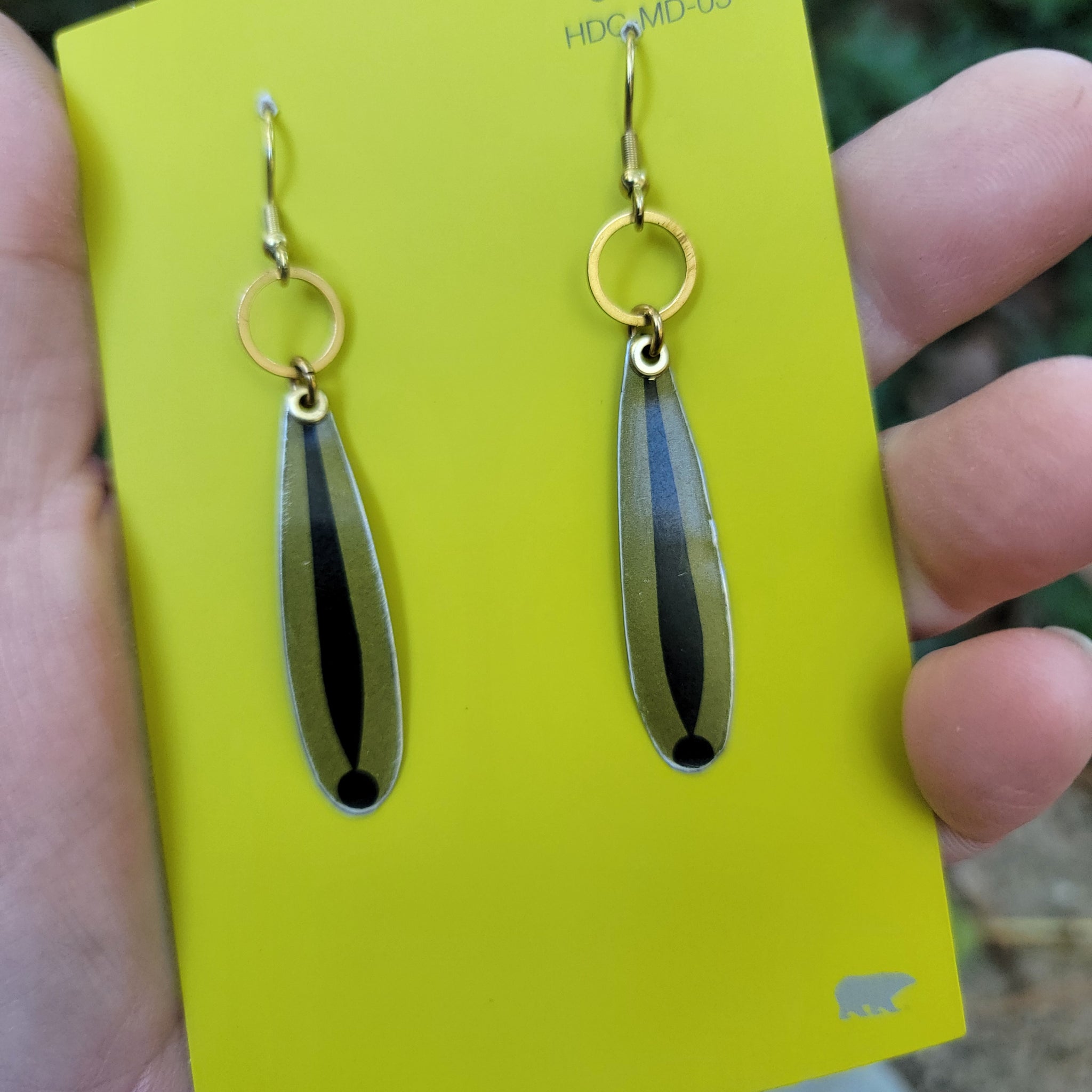 Goldenrod Harvest Collection - Repurposed Vintage Tin Earrings