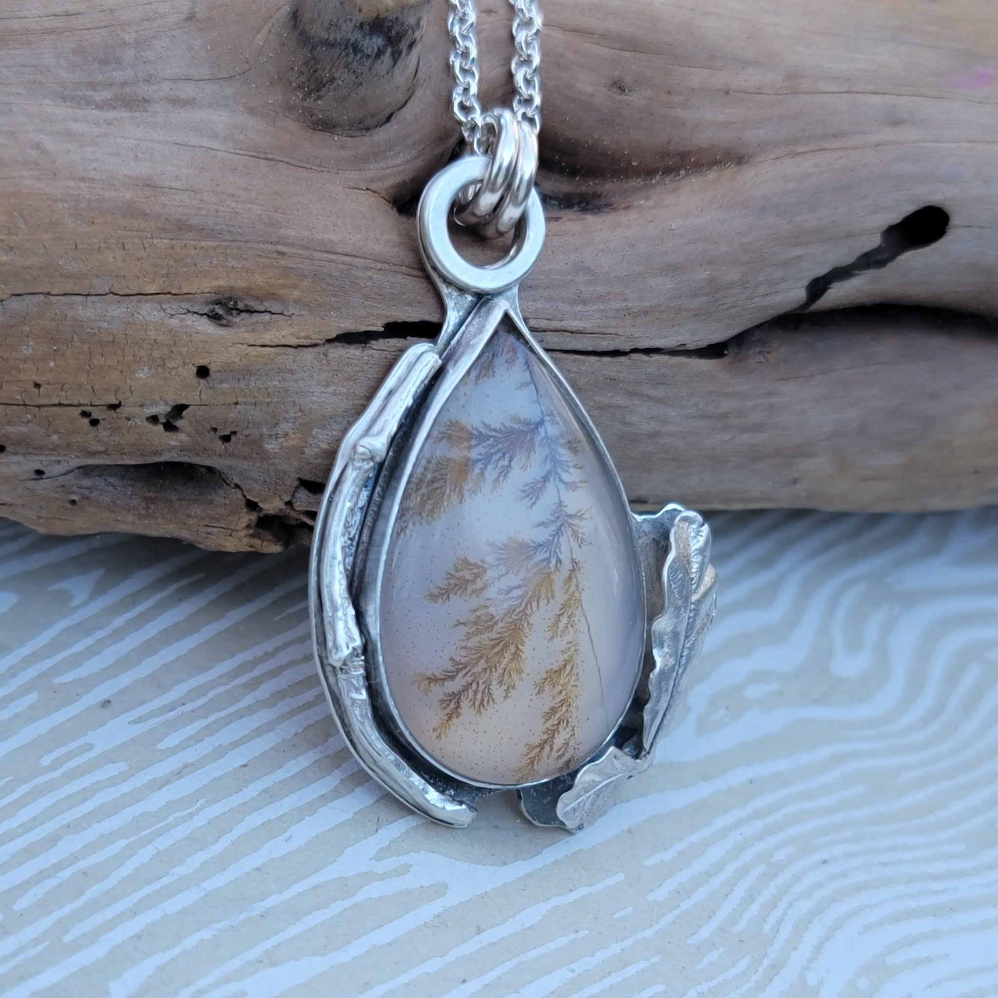 Part 2: Dendritic Agate Pendant Collection in Sterling Silver