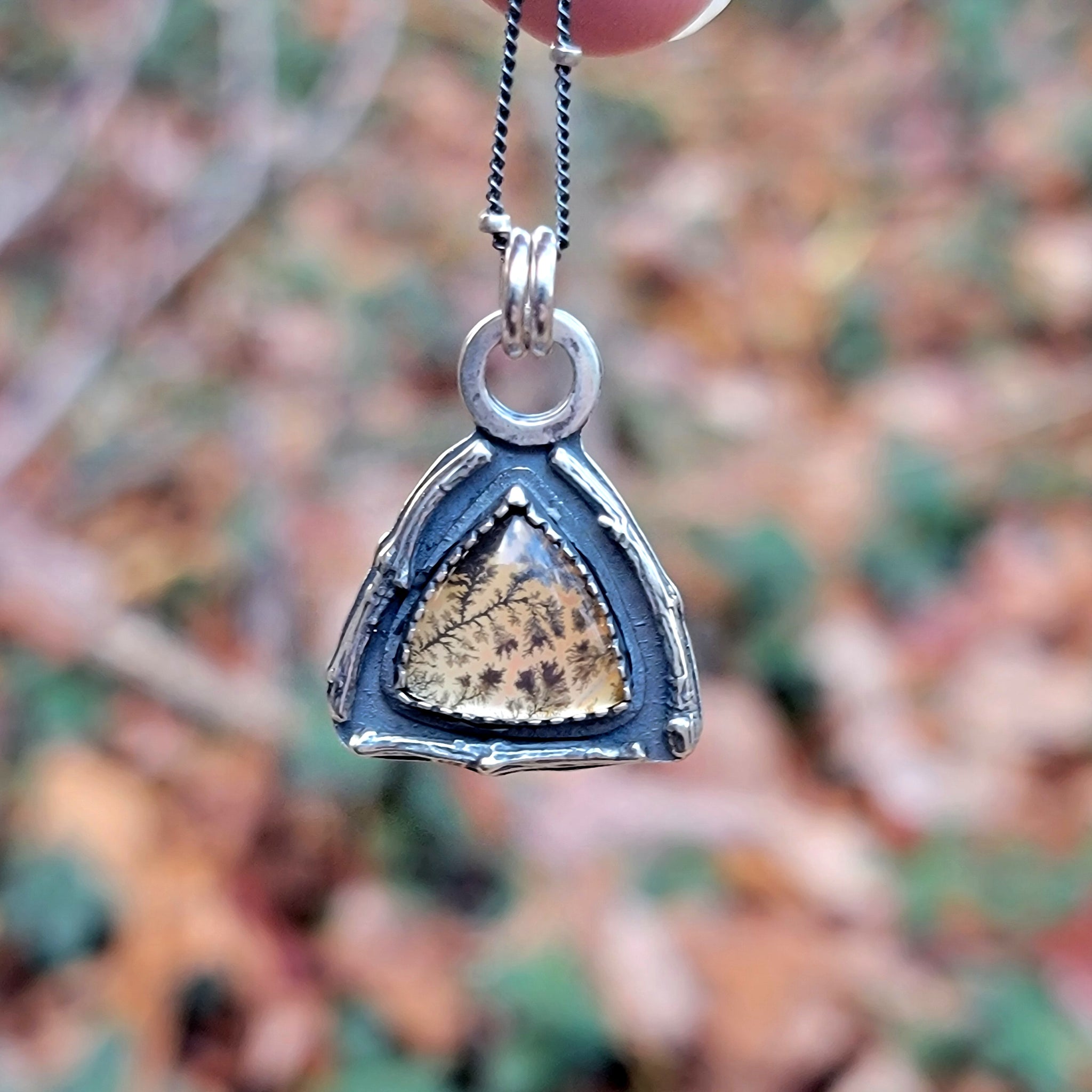 Dendritic Agate Pendant Collection in Sterling Silver