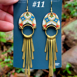 Mid Century Tea Tin Collection - Repurposed Vintage Tin Earrings