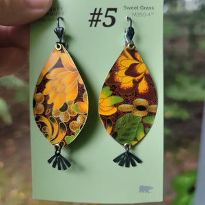 Goldenrod Harvest Collection - Repurposed Vintage Tin Earrings
