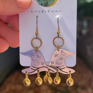 Elemental Metals Collection ◇HALLOWEENIES◇ Celestially-Inspired Brass Earrings