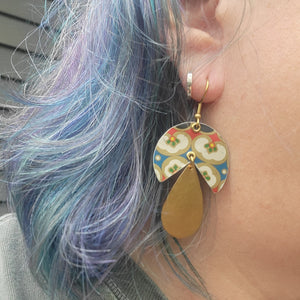 Mid Century Tea Tin Collection - Repurposed Vintage Tin Earrings
