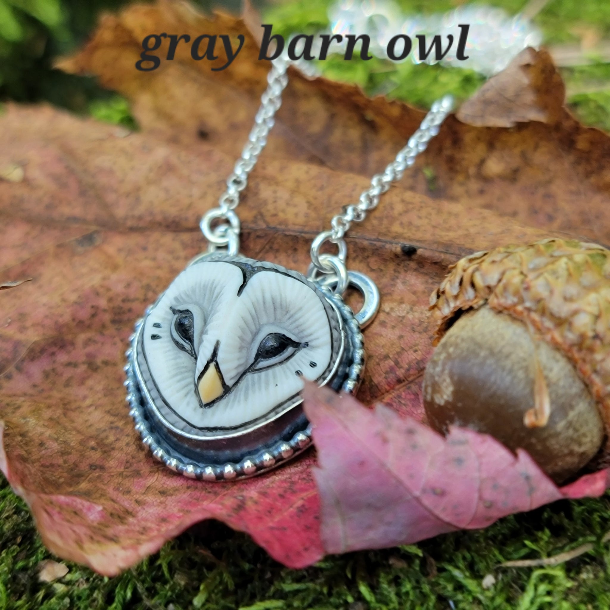 Barn Owl Pendants in Sterling Silver