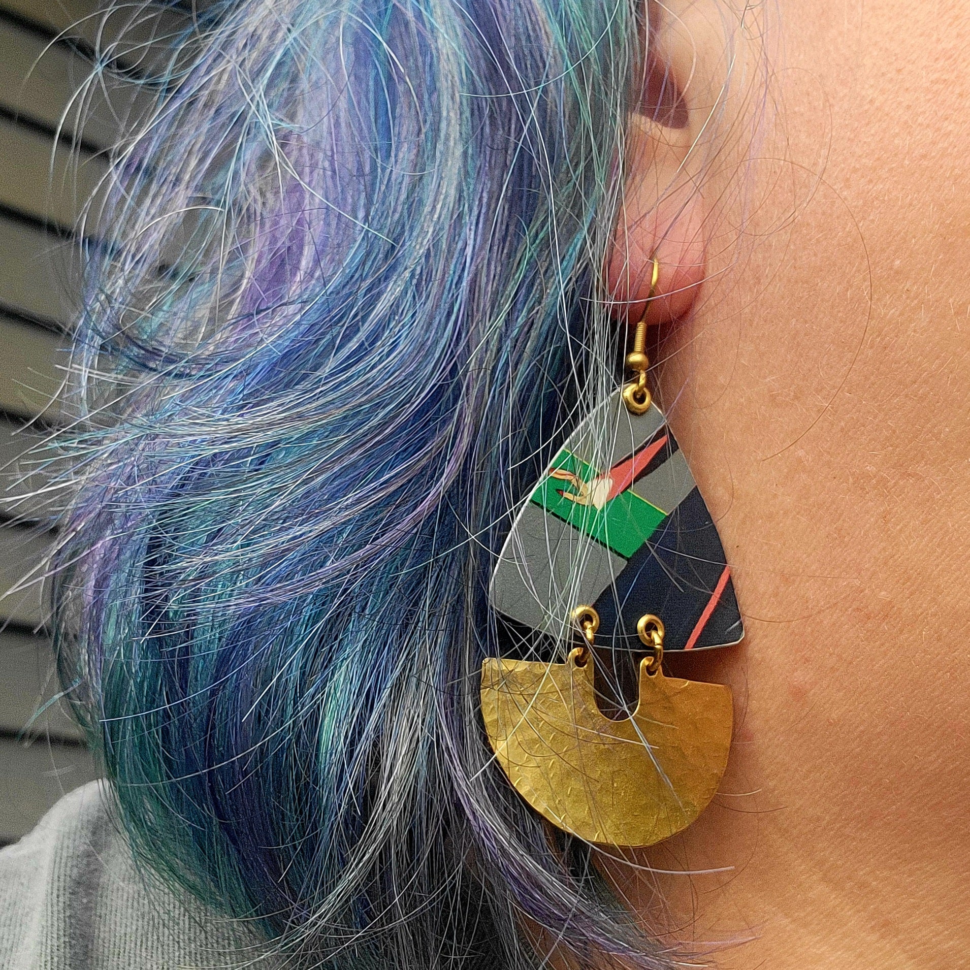 Modes 1930 Fashion Model Collection - Repurposed Tin Earrings