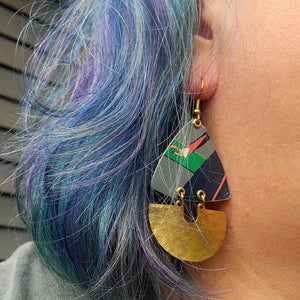 Modes 1930 Fashion Model Collection - Repurposed Tin Earrings