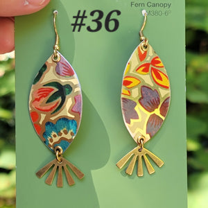Late Summer Floral 2025 Collection - Repurposed Vintage Tin Earrings