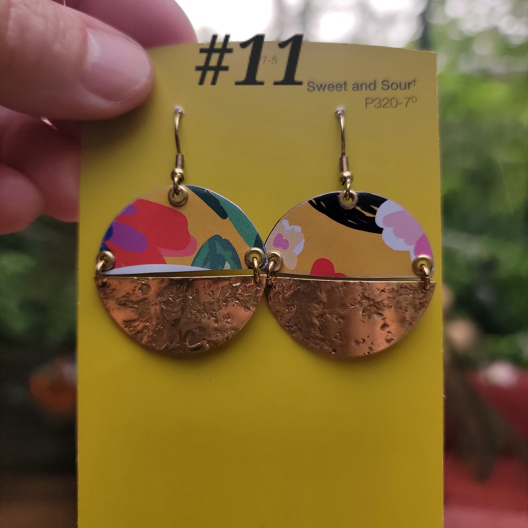 Summery Flowers Collection - Repurposed Tin Earrings
