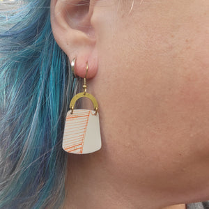 Goldenrod Harvest Collection - Repurposed Vintage Tin Earrings
