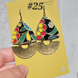 Dark Floral Collection - Repurposed Tin Jewelry