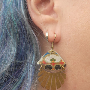 Mid Century Tea Tin Collection - Repurposed Vintage Tin Earrings