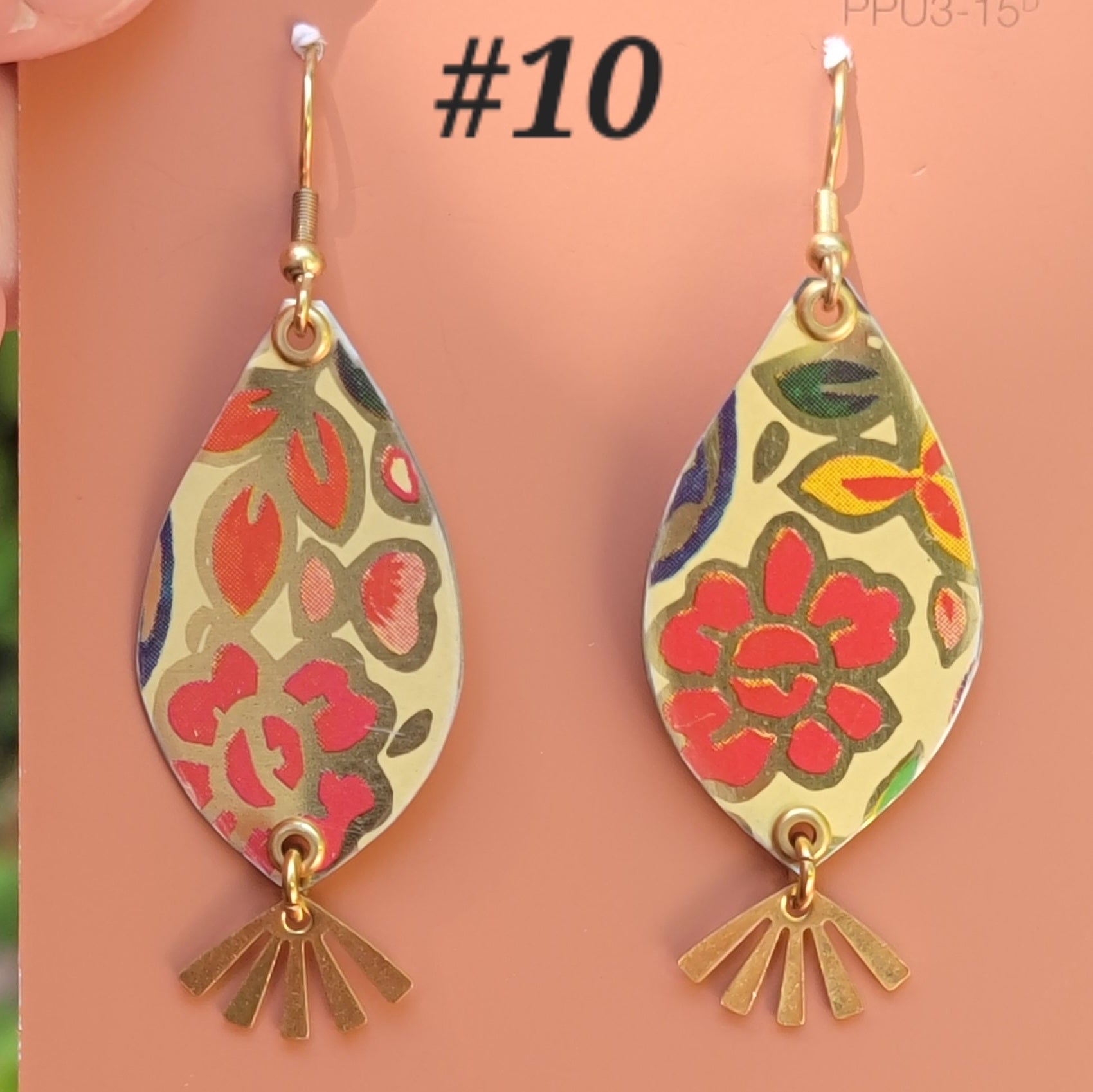 Late Summer Floral 2025 Collection - Repurposed Vintage Tin Earrings