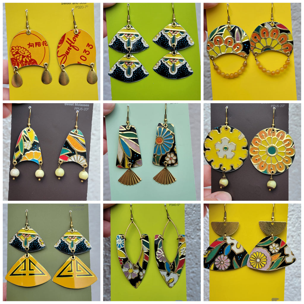 Dark Floral Collection - Repurposed Tin Jewelry