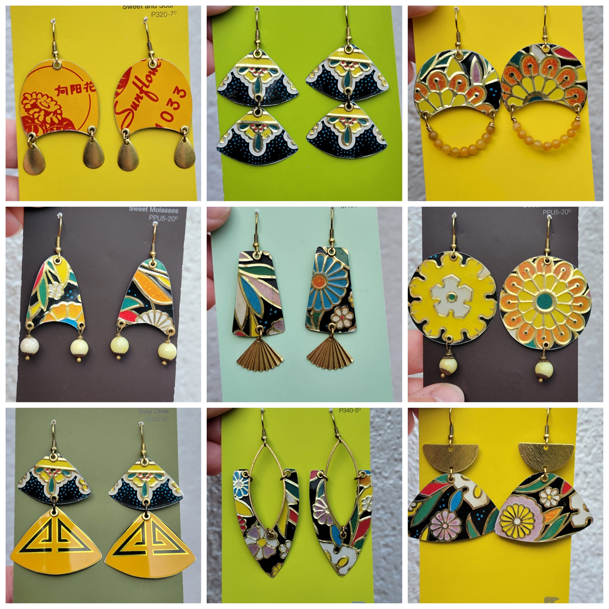 Dark Floral Collection - Repurposed Tin Jewelry