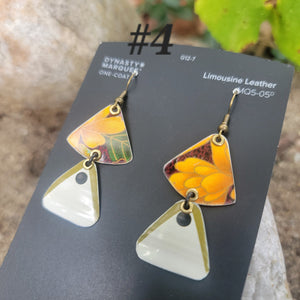 Goldenrod Harvest Collection - Repurposed Vintage Tin Earrings