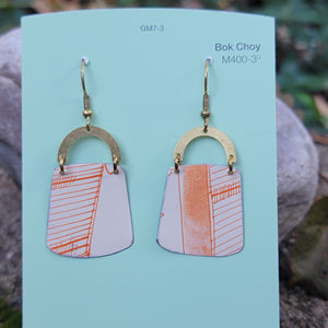 Goldenrod Harvest Collection - Repurposed Vintage Tin Earrings