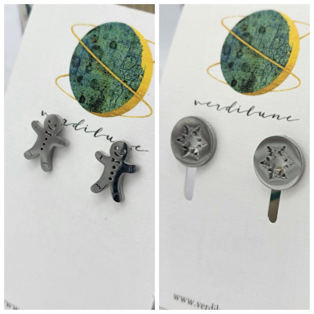 Holiday Stainless Steel Post Earrings