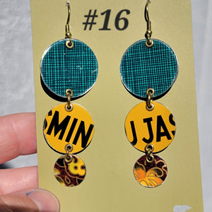 Dark Floral Collection - Repurposed Tin Jewelry