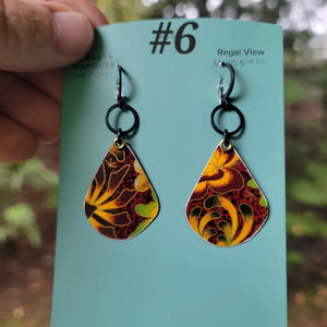 Goldenrod Harvest Collection - Repurposed Vintage Tin Earrings