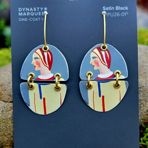 Modes 1930 Fashion Model Collection - Repurposed Tin Earrings