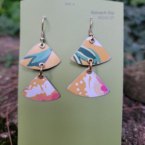 Summery Flowers Collection - Repurposed Tin Earrings