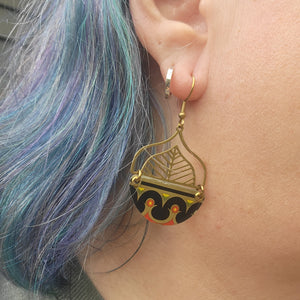 Mid Century Tea Tin Collection - Repurposed Vintage Tin Earrings