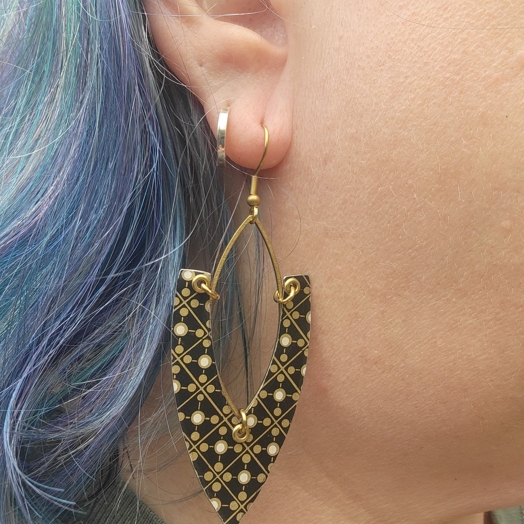 Mid Century Tea Tin Collection - Repurposed Vintage Tin Earrings
