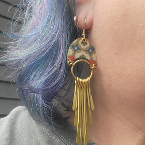 Mid Century Tea Tin Collection - Repurposed Vintage Tin Earrings