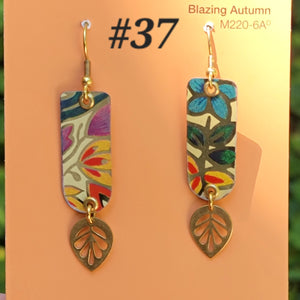 Late Summer Floral 2025 Collection - Repurposed Vintage Tin Earrings